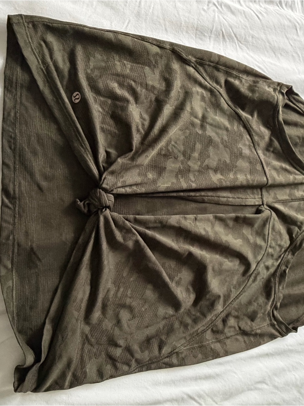 lululemon athletica Olive Green Camouflage Tank Top